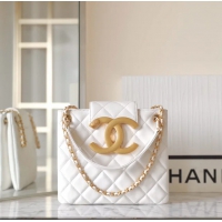  【CHANEL】シャネル スーパーコピー ビッグロゴ ショッピングバッグ チェーンバッグ ホワイト（AS4596 B15010 10601）
