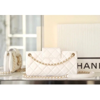 【CHANEL】シャネル スーパーコピー 大きなロゴマーク ショルダーバッグ ホワイト  CHANEL 002