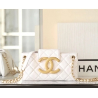 【CHANEL】シャネル スーパーコピー 大きなロゴマーク ショルダーバッグ ホワイト  CHANEL 002