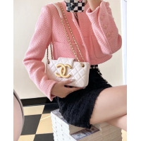【CHANEL】シャネル スーパーコピー 大きなロゴマーク ショルダーバッグ ホワイト  CHANEL 002