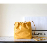 【CHANEL】シャネル スーパーコピー 23A ミニトートバッグ 22bag カーフスキン マスタード（AS3980）