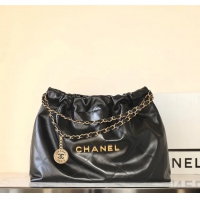【CHANEL】シャネル スーパーコピー 22bag ショッピングバッグのハンドバッグ ブラック（AS4486）