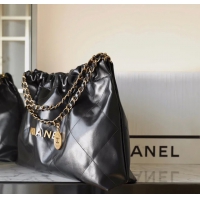 【CHANEL】シャネル スーパーコピー 22bag ショッピングバッグのハンドバッグ ブラック（AS4486）