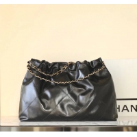 【CHANEL】シャネル スーパーコピー 22bag ショッピングバッグのハンドバッグ ブラック（AS4486）