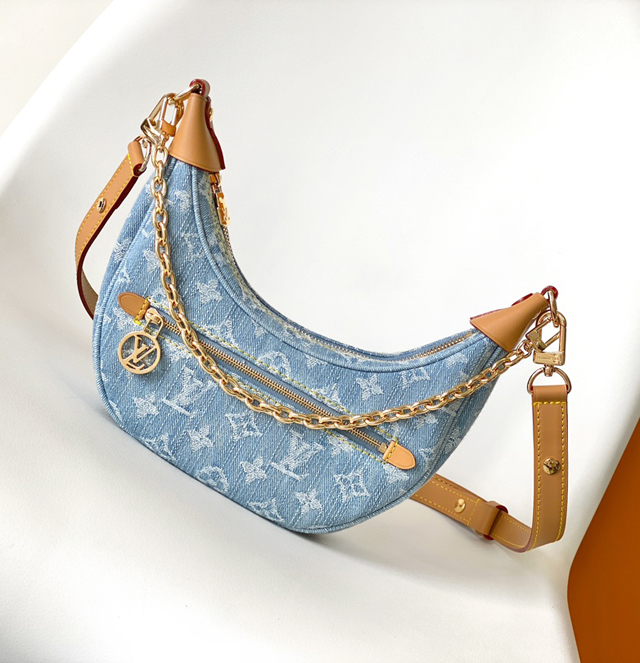 【Louis Vuitton】ルイヴィトン スーパーコピー ループ スカイブルー デニム ショルダーバッグ （M24846）