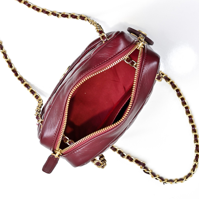 【CHANEL 】シャネル スーパーコピー 2024/25年秋冬 コレクション ミニ カメラ バッグ バーガンディー（AS5190 B18306 NZV44）