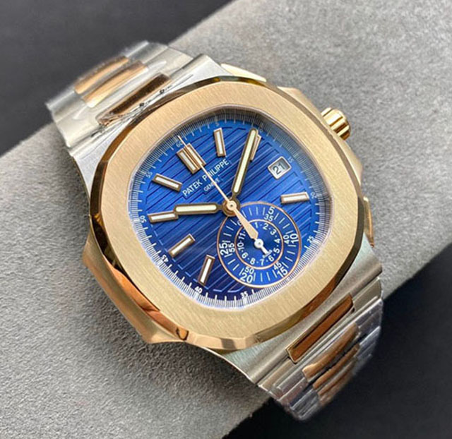 【PATEK PHILIPPE】パテックフィリップ スーパーコピー ノーチラス クロノグラフ 5980/1AR-001 ブルー 44MM【3K工場出品】