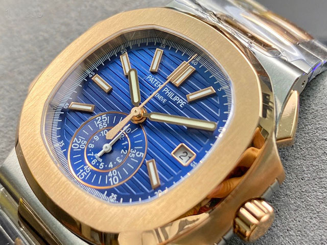 【PATEK PHILIPPE】パテックフィリップ スーパーコピー ノーチラス クロノグラフ 5980/1AR-001 ブルー 44MM【3K工場出品】