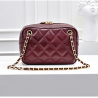 【CHANEL 】シャネル スーパーコピー 2024/25年秋冬 コレクション ミニ カメラ バッグ バーガンディー（AS5190 B18306 NZV44）