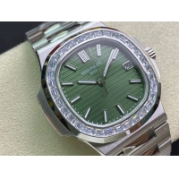 【PATEK PHILIPPE】パテックフィリップ スーパーコピー ノーチラス 5711/1300A-001 グリーン ジェム・セッティング【3K工場出品】