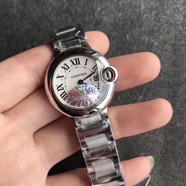  V6工場 カルティエ スーパーコピー バロン ブルー ドゥ カルティエ レディクオーツ ウォッチ 33MM（WSBB0016）