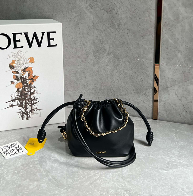【LOEWE】ロエベ スーパーコピー フラメンコパース バッグ ミニ（メローナパラム）ブラック A914CBPX03