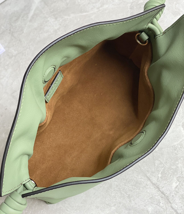 【LOEWE】ロエベ スーパーコピー フラメンコクラッチ ミニ（ナパカーフ）ライトグリーン A411FC2X73