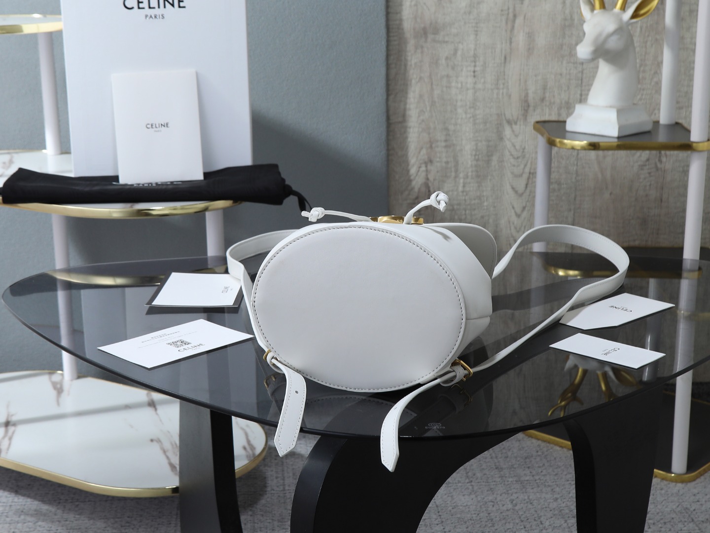 【CELINE】セリーヌ スーパーコピー CELINE ボニー バックパック / スムースカーフスキン ライス（118703GGT.01RC）