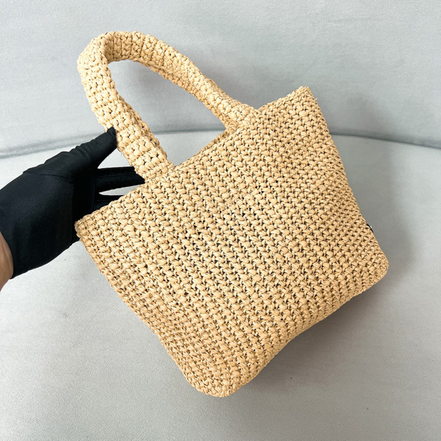 【PRADA】プラダ スーパーコピー スモール クロシェ トートバッグ ナチュラル（1BG422_2C2T_F0018_V_OOL）