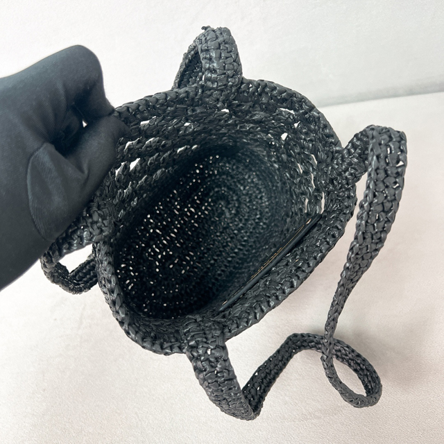 【PRADA】プラダ スーパーコピー クロシェ トートバッグ ブラック（1BG494_2M2T_F0ES7_V_OOO）