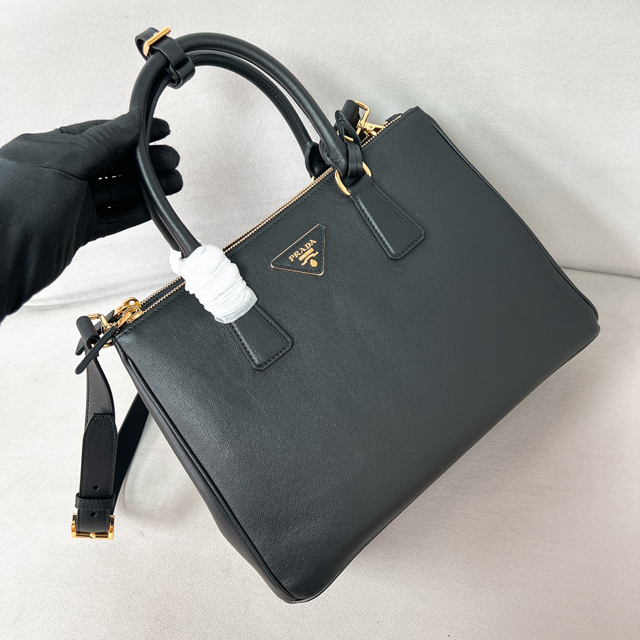 【PRADA】プラダ プラダ スーパーコピーガレリア ラージ ソフトグレインレザー バッグ ブラック（1BA274_2CYS_F0002_V_YO0）