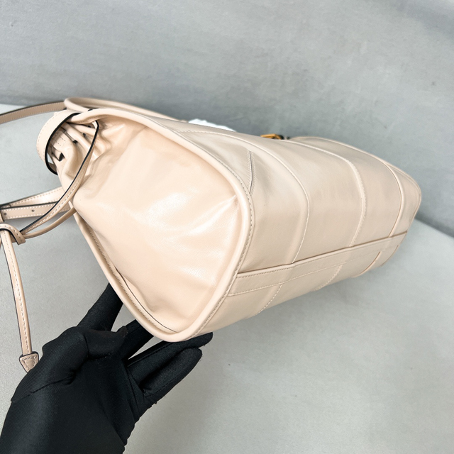 【PRADA】プラダ スーパーコピー ラージ レザー ハンドバッグ トラバーチン（1BA433_2CYR_F03MV_V_MOO）