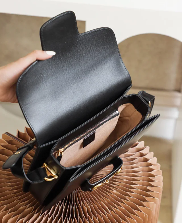 【GUCCI】グッチ スーパーコピー〔グッチ ホースビット 1955〕スモール ショルダーバッグ ブラック（602204 1DB0G 1000）