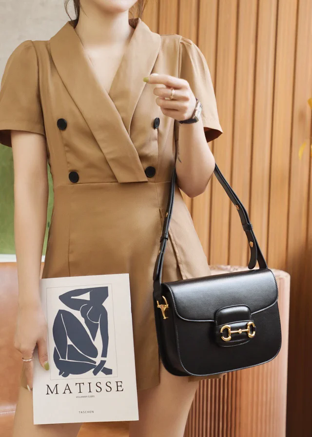 【GUCCI】グッチ スーパーコピー〔グッチ ホースビット 1955〕スモール ショルダーバッグ ブラック（602204 1DB0G 1000）