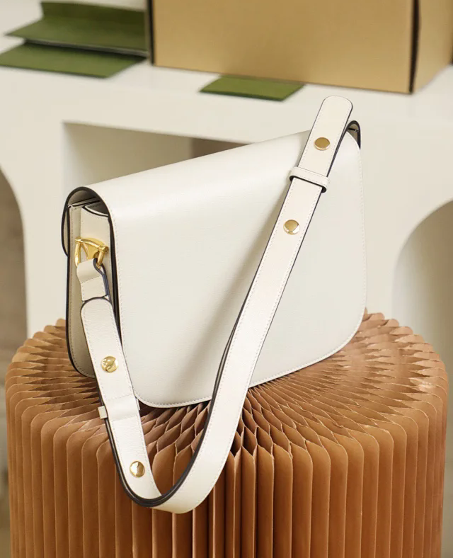  【GUCCI】グッチ スーパーコピー〔グッチ ホースビット 1955〕スモール ショルダーバッグ ホワイト（602204 1DB0G 9022）