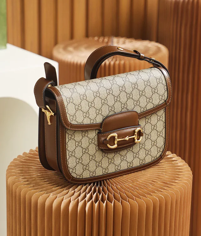 【GUCCI】グッチ スーパーコピー〔グッチ ホースビット 1955〕スモール ショルダーバッグ ブラウン（602204 92TCG 8563）