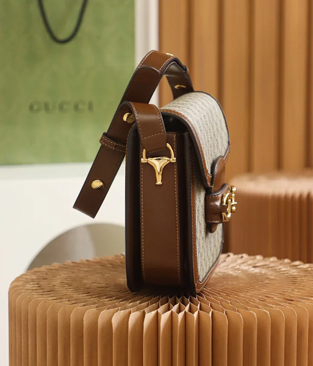 【GUCCI】グッチ スーパーコピー〔グッチ ホースビット 1955〕スモール ショルダーバッグ ブラウン（602204 92TCG 8563）