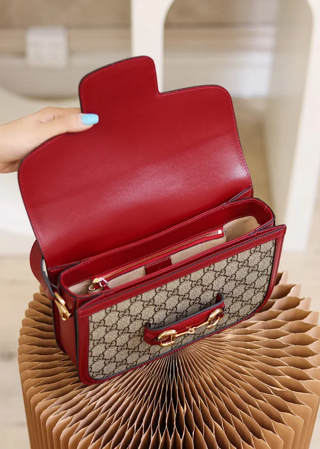 【GUCCI】グッチ スーパーコピー〔グッチ ホースビット 1955〕スモール ショルダーバッグ レッド（602204 92TCG 8561）