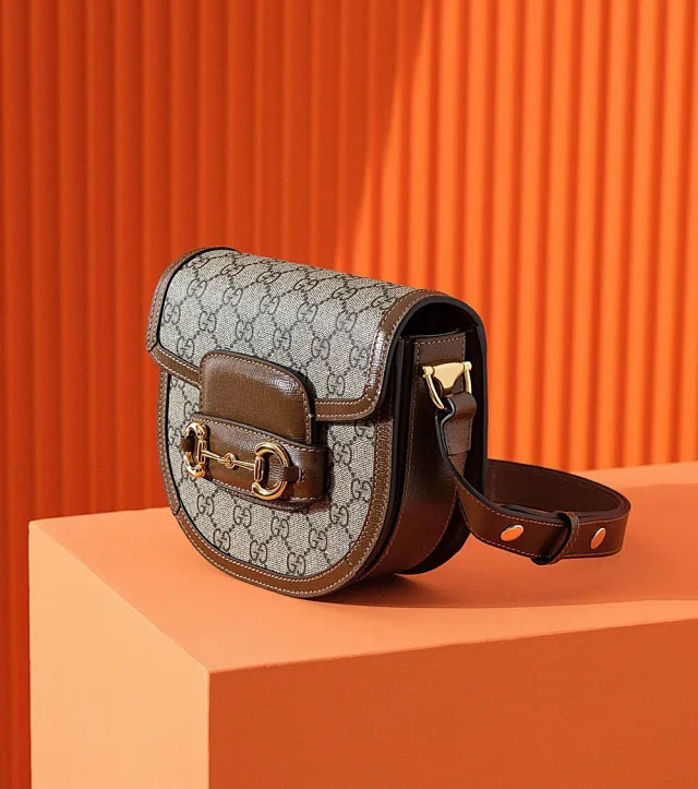 【GUCCI】グッチ スーパーコピー〔グッチ ホースビット 1955〕ミニ ラウンドバッグ（760191 92TCG 8563）