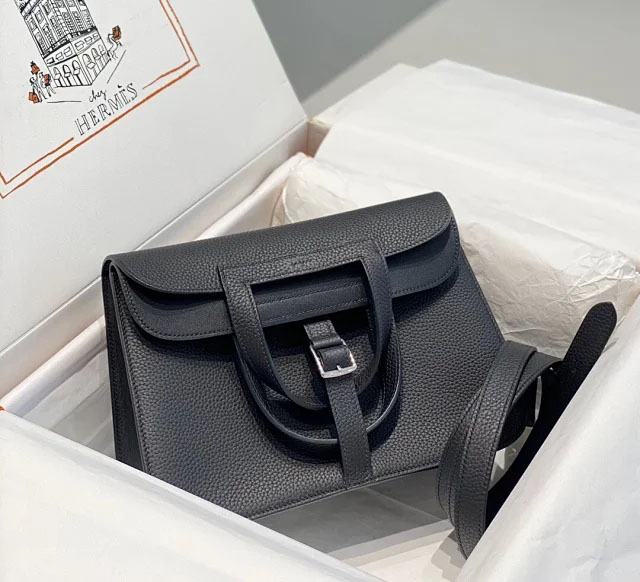 【HERMES】エルメス スーパーコピー アルザン 25 ショルダーバッグ ブラック（H082027CC89）