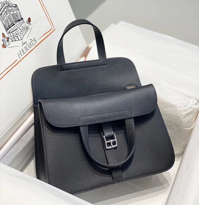【HERMES】エルメス スーパーコピー アルザン 25 ショルダーバッグ ブラック（H082027CC89）