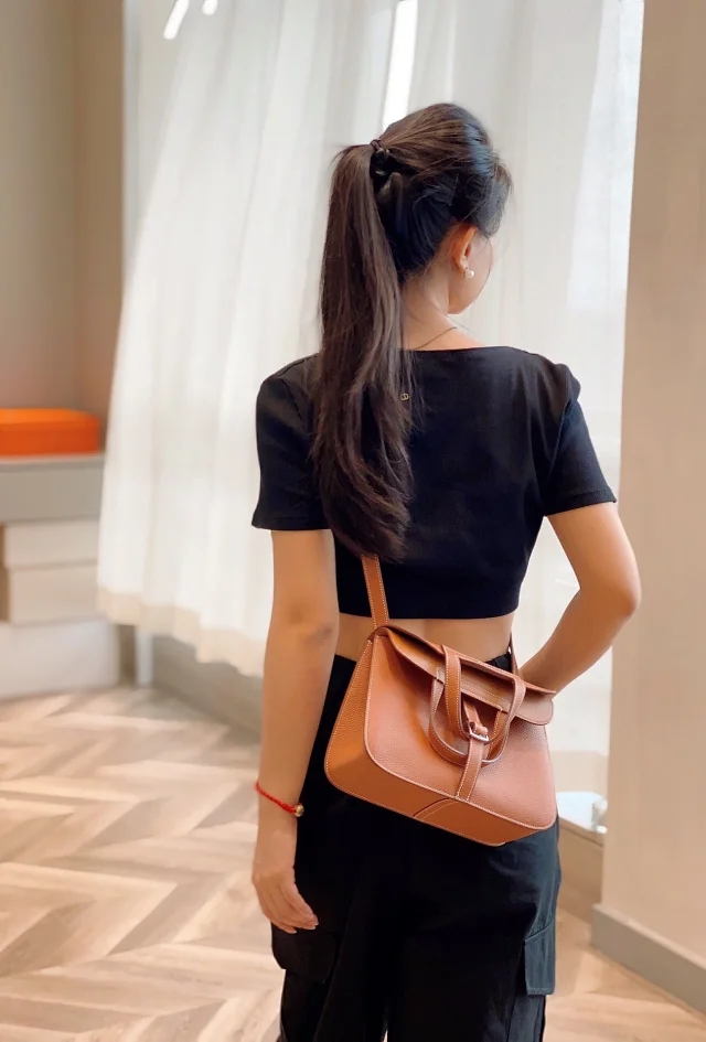【HERMES】エルメス スーパーコピー アルザン 25 ショルダーバッグ ブラウン（H082131CC34）