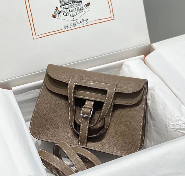 【HERMES】エルメス スーパーコピー アルザン 25 ショルダーバッグ エトゥープ（H082027CC18）