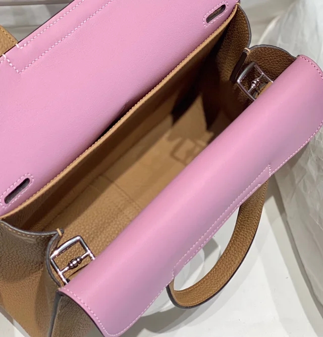 【HERMES】エルメス スーパーコピー アルザン 25 ショルダーバッグ ブラウンピンク（H082131CC）