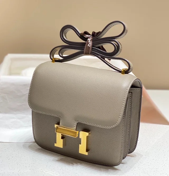 【HERMES】エルメス スーパーコピー コンスタンスミニ 18 ショルダーバッグ グレー（H083905CD89）