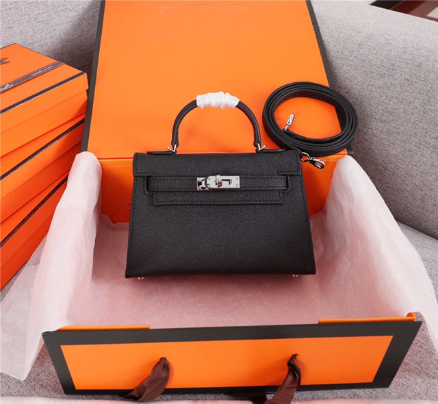【HERMES】エルメス スーパーコピー ミニケリー２ ショルダーバッグ ノワール（HERMES 001）