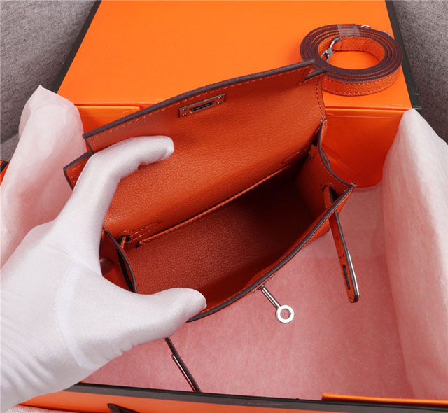 【HERMES】エルメス スーパーコピー ミニケリー２ ショルダーバッグ オレンジ（HERMES 007）