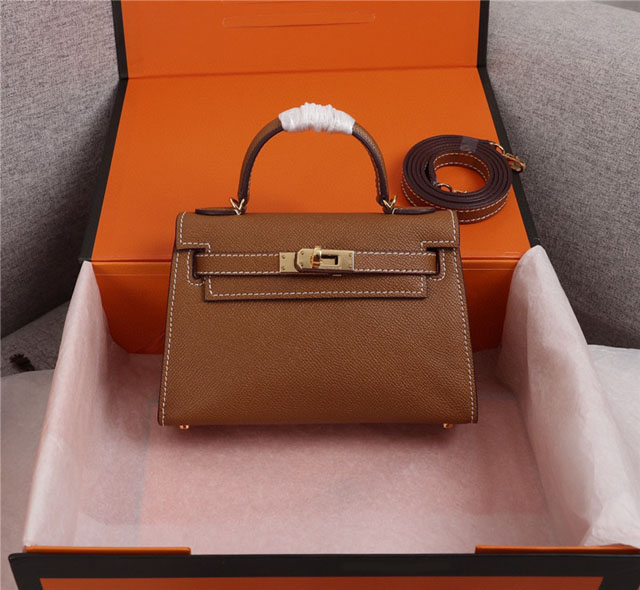 【HERMES】エルメス スーパーコピー ミニケリー２ ショルダーバッグ ブラウン（HERMES 009）