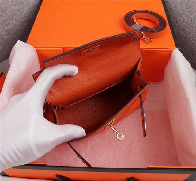 【HERMES】エルメス スーパーコピー ミニケリー２ ショルダーバッグ オレンジ（HERMES 008）