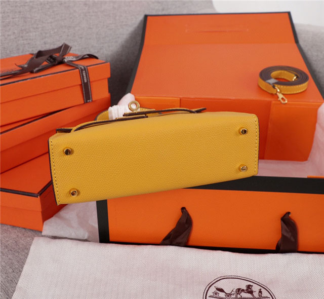 【HERMES】エルメス スーパーコピー ミニケリー２ ショルダーバッグ アンバーイエロー（HERMES 006）