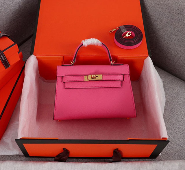 【HERMES】エルメス スーパーコピー ミニケリー２ ショルダーバッグ フューシャピンク（HERMES 002）