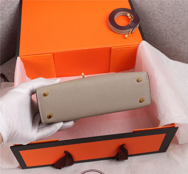 【HERMES】エルメス スーパーコピー ミニケリー２ ショルダーバッグ エトゥープ（HERMES 003）
