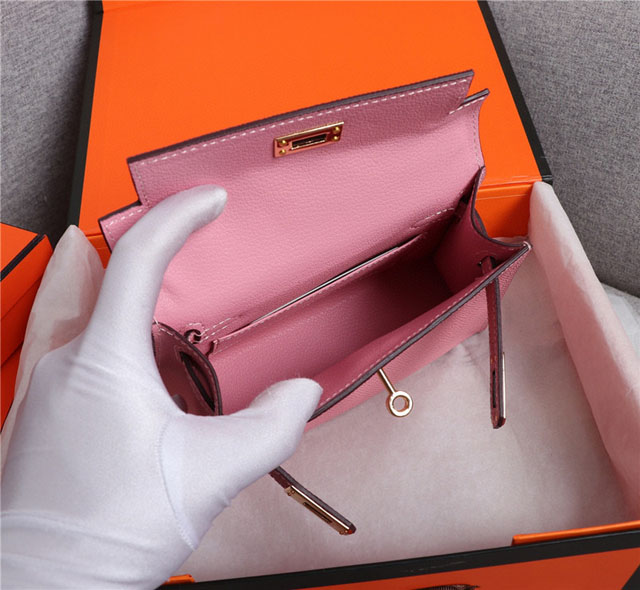 【HERMES】エルメス スーパーコピー ミニケリー２ ショルダーバッグ ローズサクラ（HERMES 005）