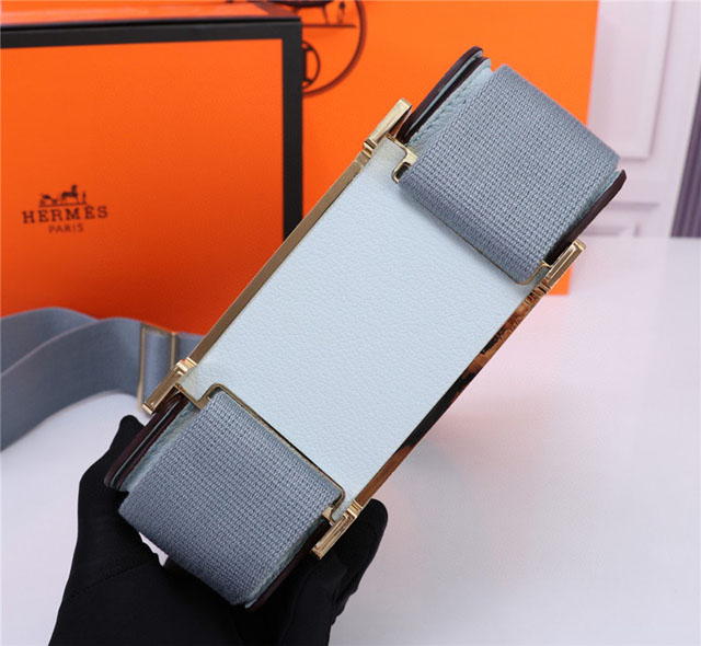 【HERMES】エルメス スーパーコピー ゲタ ショルダーバッグ ブルーペール（H083052CK）