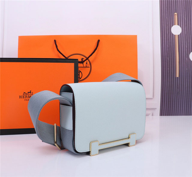【HERMES】エルメス スーパーコピー ゲタ ショルダーバッグ ブルーペール（H083052CK）