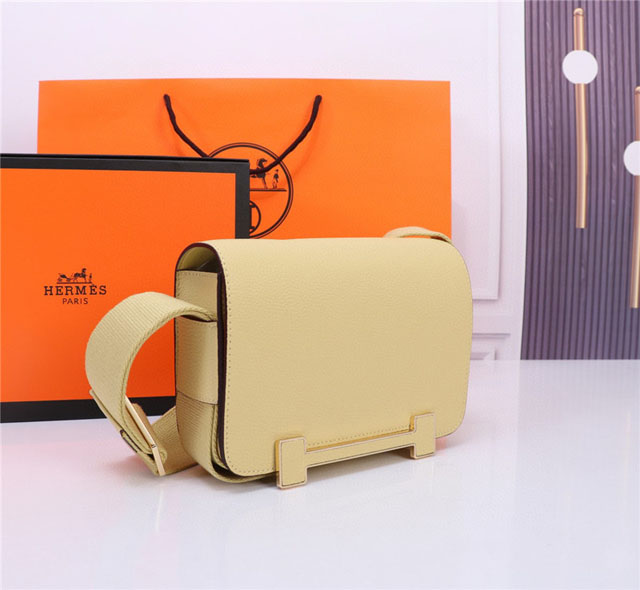 【HERMES】エルメス スーパーコピー ゲタ ショルダーバッグ クリームイエロー（H083052CKBE）