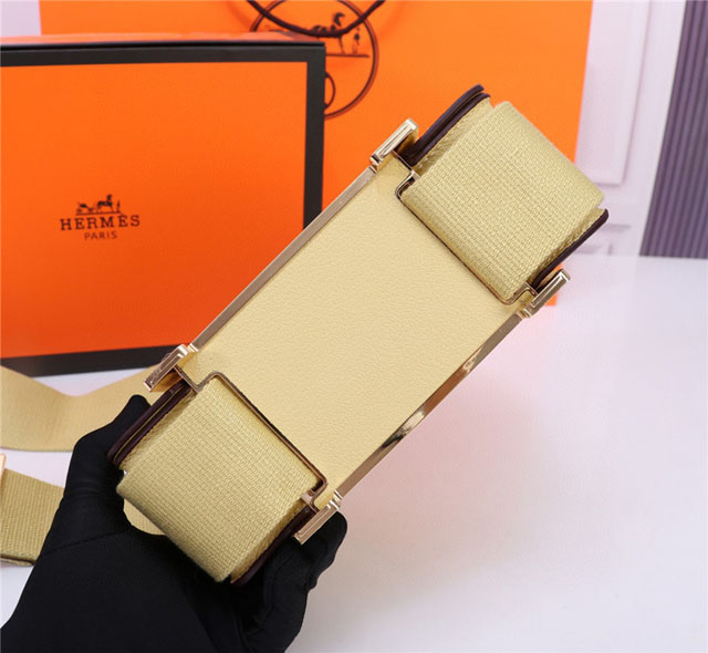 【HERMES】エルメス スーパーコピー ゲタ ショルダーバッグ クリームイエロー（H083052CKBE）