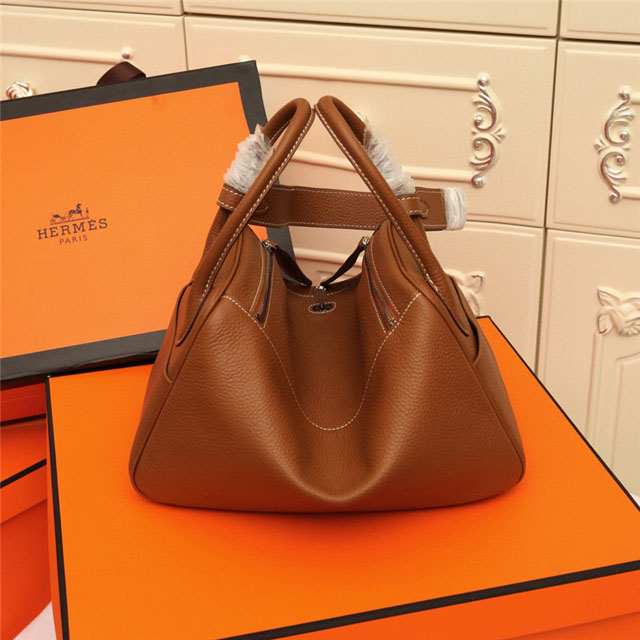 【HERMES】エルメス スーパーコピー リンディ 26 ハンドバッグ ゴールドブラウン（H073428CK37）