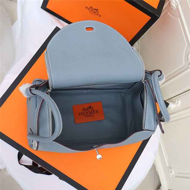 【HERMES】エルメス スーパーコピー リンディ 26 ハンドバッグ ブルーグラシエ（H073428CK）