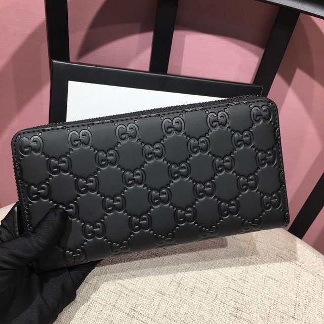 【GUCCI】グッチ AVELアヴェル GGレザー ラウンドジップ 長財布（307987 CWC1R 1000）